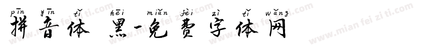 拼音体 黑字体转换